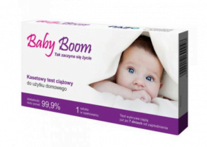 BABY BOOM kasetowy test ciążowy 1 sztuka, dokładność 99,9% Suplementy