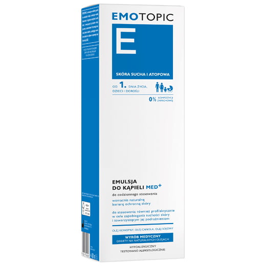 EMOTOPIC Emulsja do kąpieli Med+ do codziennego stosowania 400 ml DERMOKOSMETYKI EMOTOPIC Emulsja do kąpieli Med+ do codziennego stosowania 400 ml DERMOKOSMETYKI
