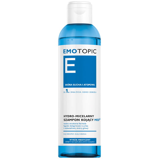 EMOTOPIC Hydro-Micelarny szampon kojący Med+ do częstego stosowania 250ml