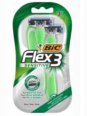 BIC Flex 3 Sensitive maszynki do golenia twarzy z ruchomą główką 3 sztuki Golenie