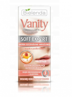 BIELENDA Vanity Soft Expert ultra delikatny zestaw do depilacji wąsik + podbródek Golenie i Depilacja
