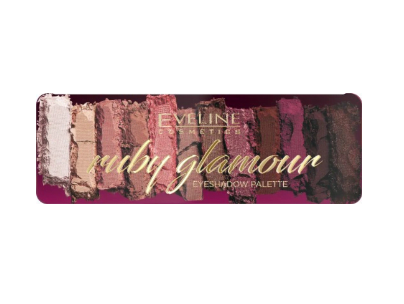 EVELINE Cosmetics Ruby Glamour paleta cienie do powiek 12 kolorów Cienie