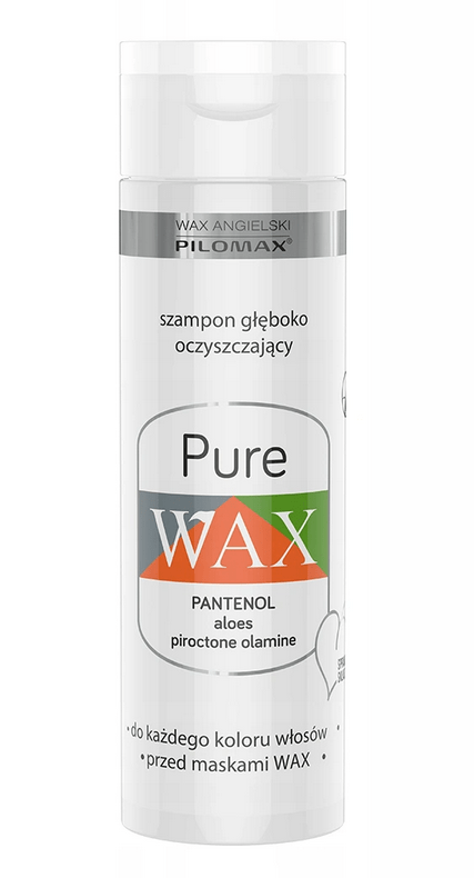 WAX Pure szampon oczyszczający + Henna maska + miękki turban ZESTAW SPA dla włosów ciemnych Szampony