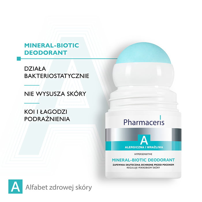 PHARMACERIS A Mineral-Biotic ultradelikatny dezodorant dla Kobiet i Mężczyzn 50ml DERMOKOSMETYKI PHARMACERIS A Mineral-Biotic ultradelikatny dezodorant dla Kobiet i Mężczyzn 50ml DERMOKOSMETYKI