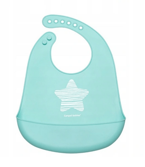 CANPOL miękki silikonowy śliniak z kieszonką, niebieski Śliniaki CANPOL miękki silikonowy śliniak z kieszonką, niebieski Śliniaki