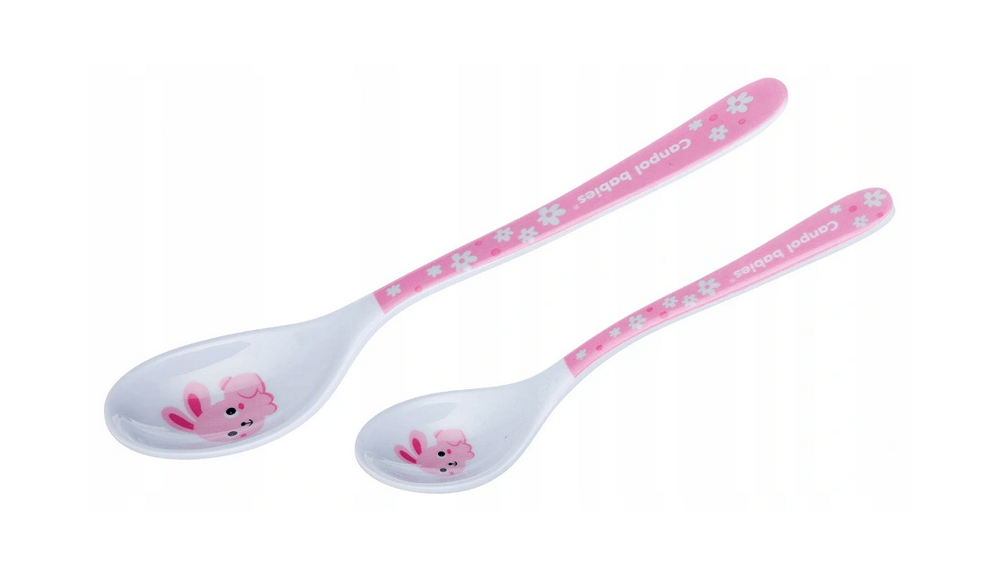 CANPOL melaminowe łyżki do karmienia, mała i duża, króliczek Miski i sztućce CANPOL melaminowe łyżki do karmienia, mała i duża, króliczek Miski i sztućce
