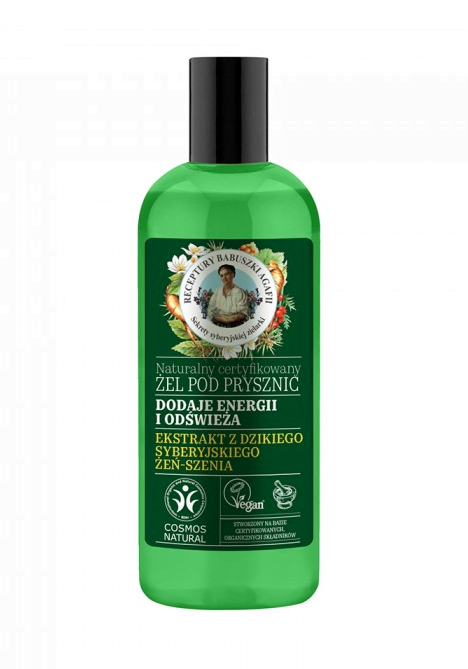 BABUSZKA odświeżający żel pod prysznic z ekstraktem z żeń-szenia, 260ml Kąpiel i mycie BABUSZKA odświeżający żel pod prysznic z ekstraktem z żeń-szenia, 260ml Kąpiel i mycie