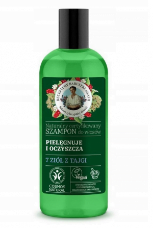 BABUSZKA oczyszczający szampon do włosów 7 Ziół Tajgi, 260ml Szampony