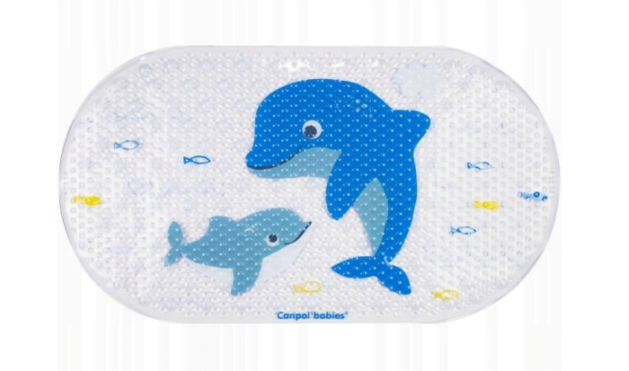 CANPOL mata antypoślizgowa do kąpieli, niebieska, delfinek Dermokosmetyki do kąpieli