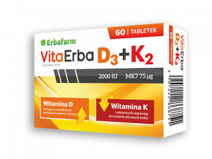 vitaerba d3 + k2 mk7 suplement diet 60 tabletek
