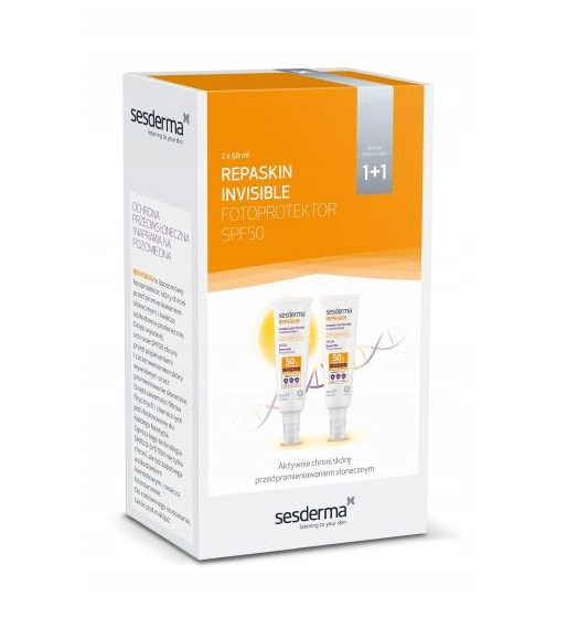 SESDERMA Repaskin zestaw liposomowy fotoprotektor SPF50, 50ml, 2 sztuki OPALANIE