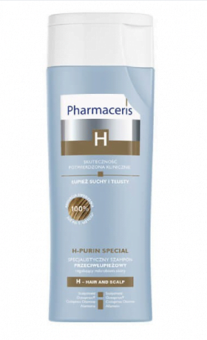 PHARMACERIS H-Purin specjalistyczny szampon przeciwłupieżowy, łupież suchy i tłusty, 250ml Szampony