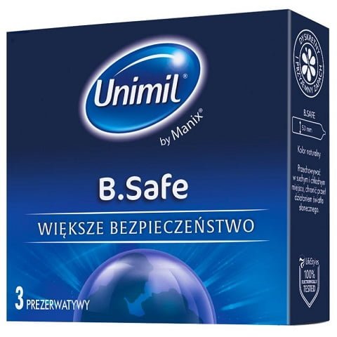 Unimil B.Safe prezerwatywy 3 sztuki