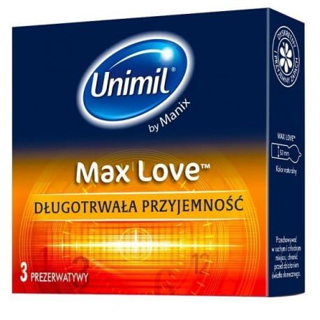 Unimil prezerwatywy Max Love 3 sztuki