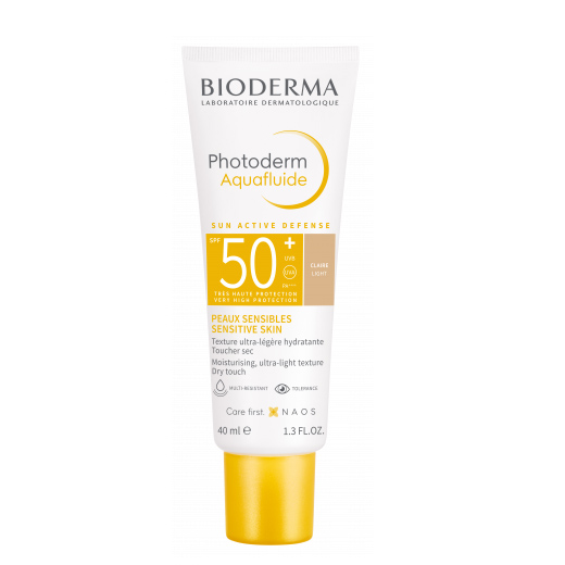 BIODERMA Photoderm Aquafluide SPF50+ ultralekki fluid do skóry normalnej odcień jasny 40ml