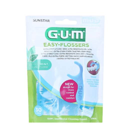 GUM Easy-Flossers nić z wykałaczką na uchwycie 30 sztuk