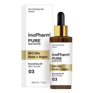 inoPharm Pure Elements serum do twarzy z bioolejkiem arganowym i róży 30ml
