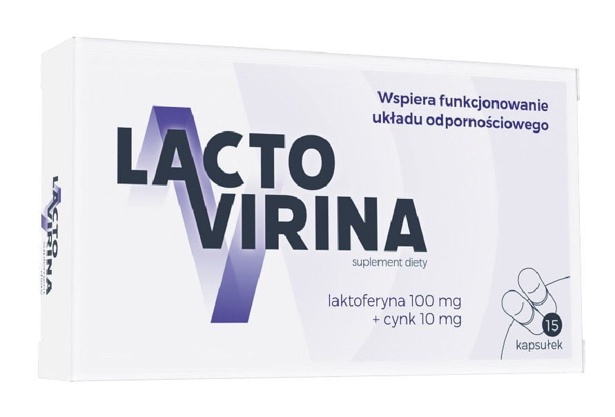 LACTOVIRINA cynk + lactoferyna na odporność 15 kapsułek