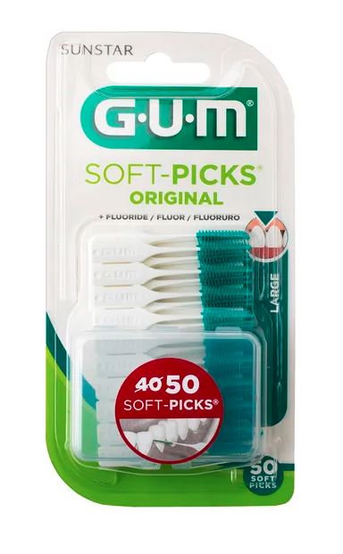 GUM Soft-Picks Original szczoteczki międzyzębowe L 50 sztuk JAMA USTNA GUM soft-picks original szczoteczki międzyzębowe L