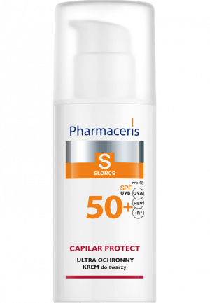 PHARMACERIS S Capilar Protect SPF 50+ krem ochronny do twarzy trądzik różowaty 50ml