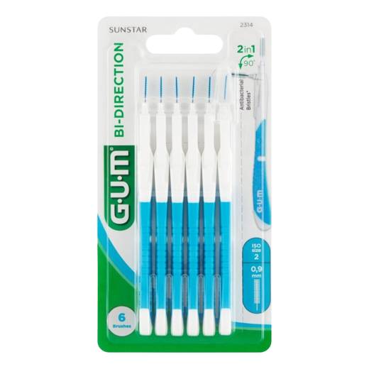 GUM Bi-Direction szczoteczki międzyzębowe 0,9mm