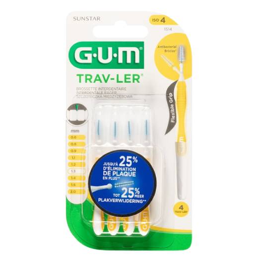 GUM Trav-Ler szczoteczki międzyzębowe 1,3mm 4 sztuki