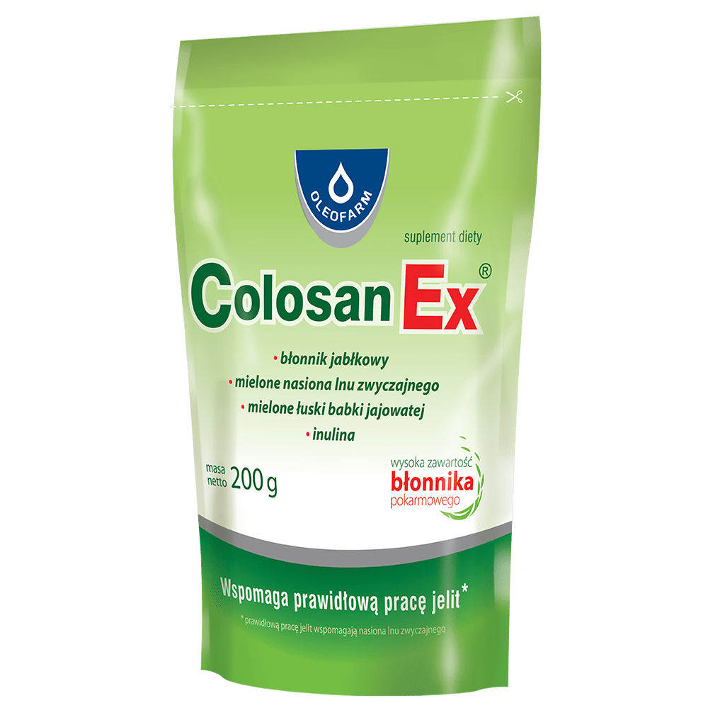 COLOSAN EX błonnik jabłkowy z probiotykami 200 g UKŁAD POKARMOWY Colosan EX błonnik jabłkowy 200 g