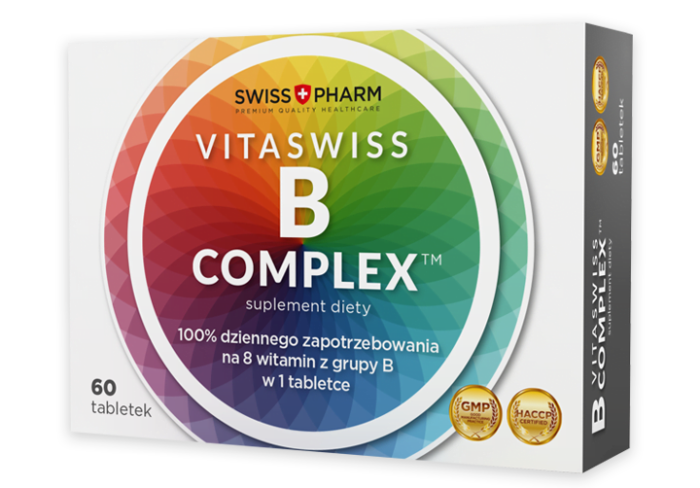 VITASWISS witamina B Complex  na zmęczenie 60 tabletek
