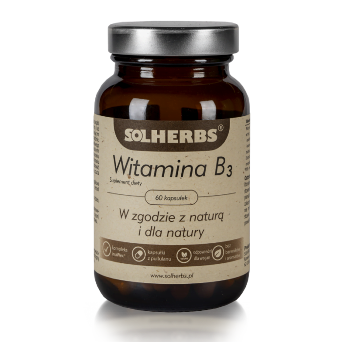 SOLHERBS Witamina B3 60 kapsułek