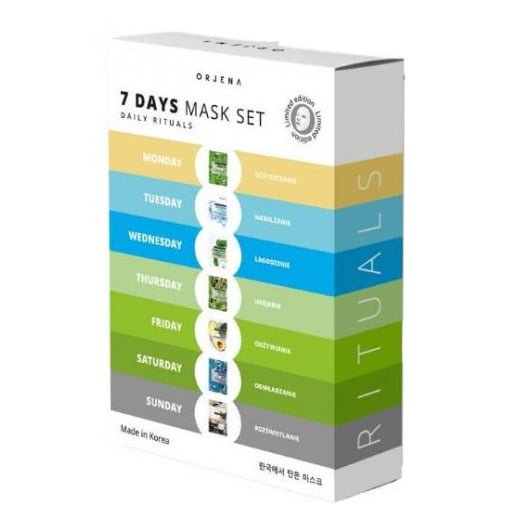 ORJENA Daily Rituals Zestaw 7 koreańskich masek do twarzy