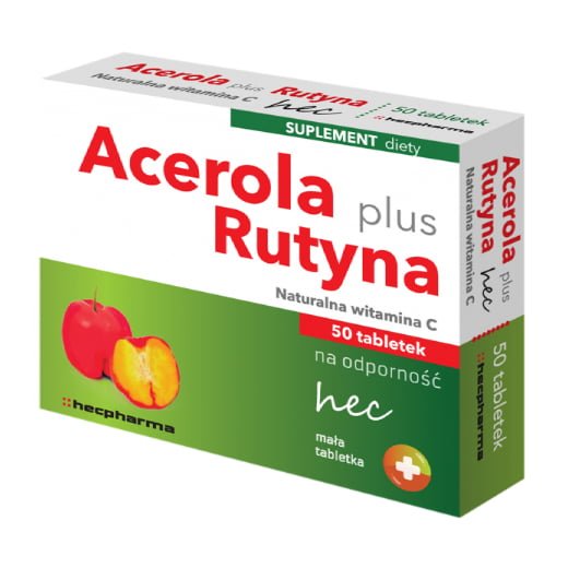 Acerola plus Rutyna 50 tabletek