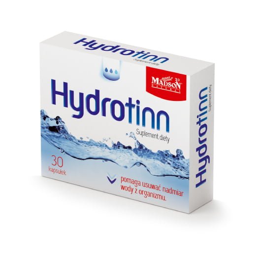 Hydrotinn to suplement, któryusuwa nadmiar wody z organizmu 30 kapsułek
