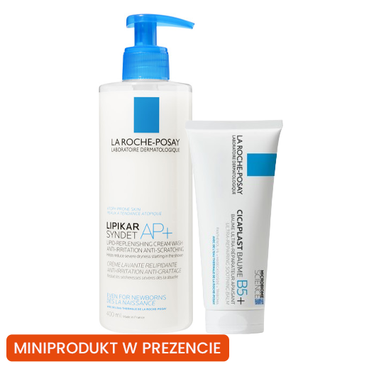 LA ROCHE-POSAY Lipikar Syndet krem myjący 400ml+Cicaplast Baume B5 100ml + miniprodukty