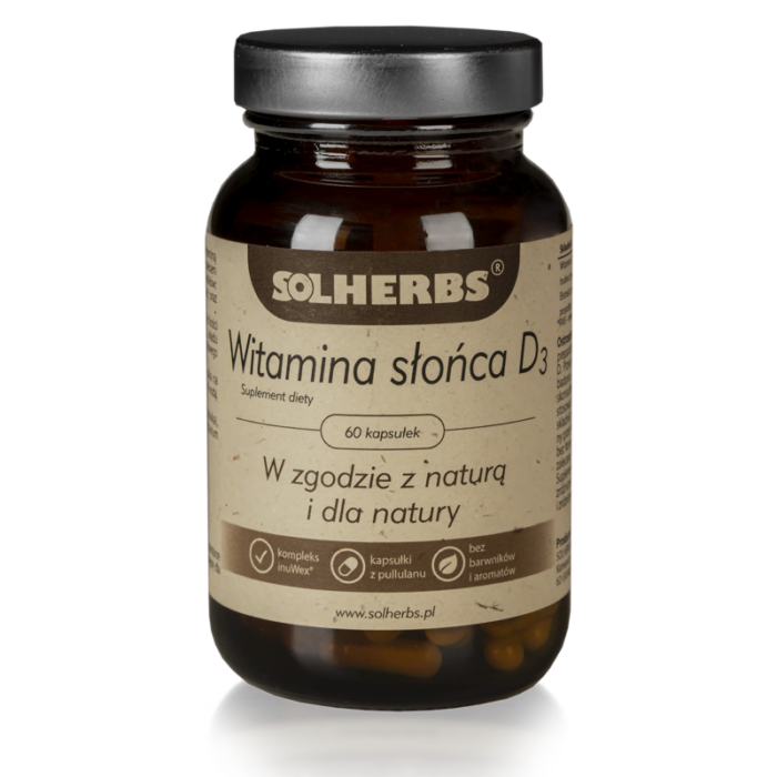 SOLHERBS Witamina słońca D3 60 kapsułek