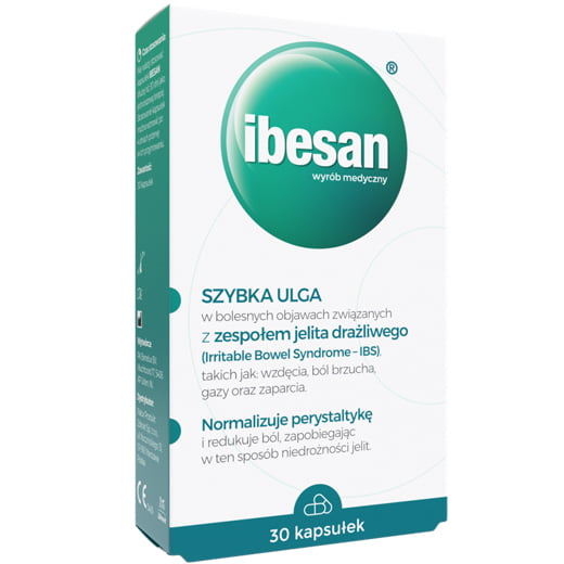 IBESAN zespół jelita drażliwego, wzdęcia 30 kapsułek