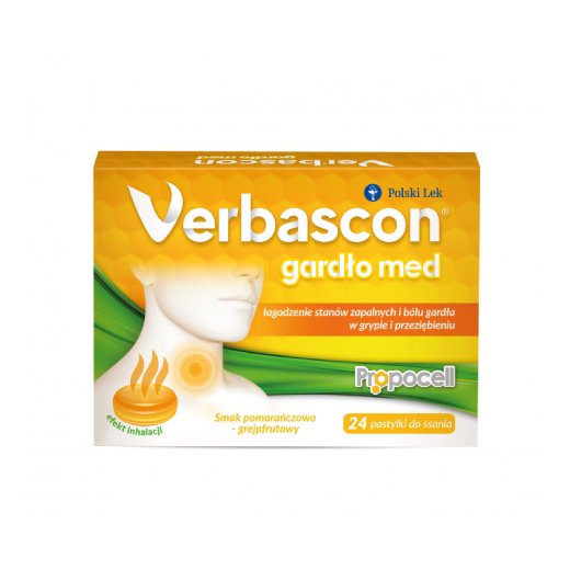 Verbascon Gardło Med 24 pastylki do ssania
