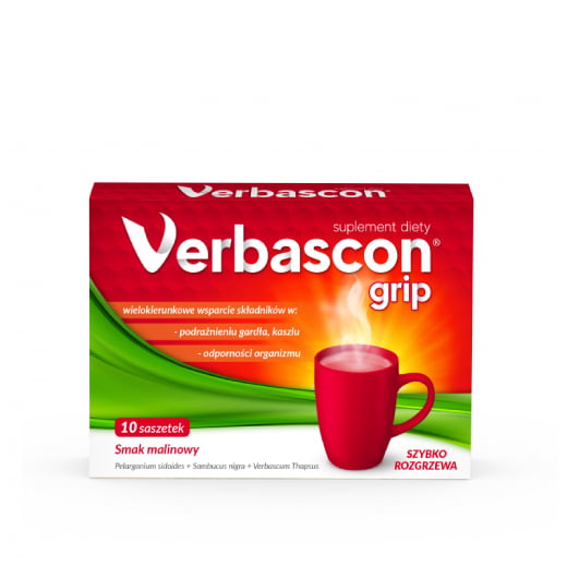 Verbascon Grip – saszetki o smaku malinowym