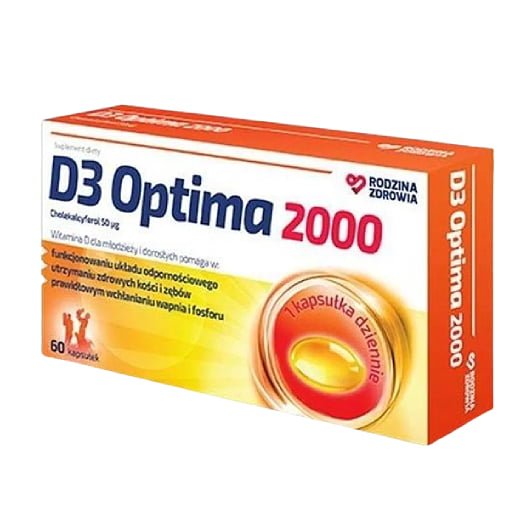 Rodzina Zdrowia D3 Optima 2000 60 kapsułek