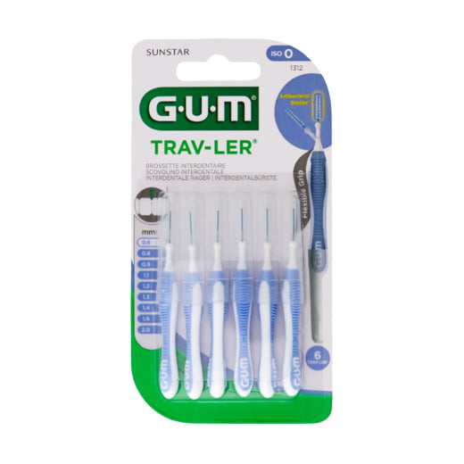 GUM TRAV-LER Szczoteczki międzyzębowe 0,6mm 6 sztuk