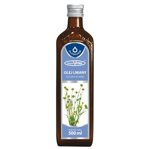 Oleofarm LinumVital® Olej lniany tłoczony na zimno 500ml