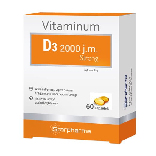 Starpharma Vitaminum D3 2000 j.m. Strong 60 kapsułek