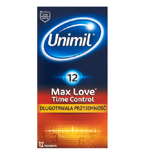 UNIMIL Max Love prezerwatywy wydłużające stosunek 12 sztuk