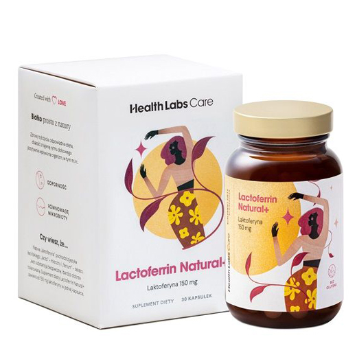 Health Labs Care Lactoferrin Natural+ Laktoferyna 150mg 30 kapsułek