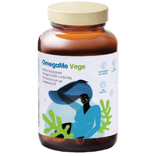 Health Labs Care OmegaMe Vege Kwasy tłuszczowe Omega3 z witaminą D3 60 kapsułek