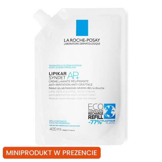 LA ROCHE-POSAY Lipikar Syndet AP+ Krem myjący do ciała uzupełniający poziom lipidów Refill 400ml