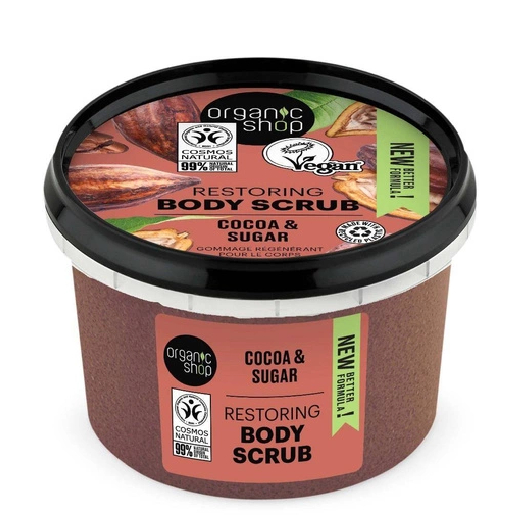 Organic Shop Body Scrub Peeling do ciała Masło kakaowe i Cukier 250ml