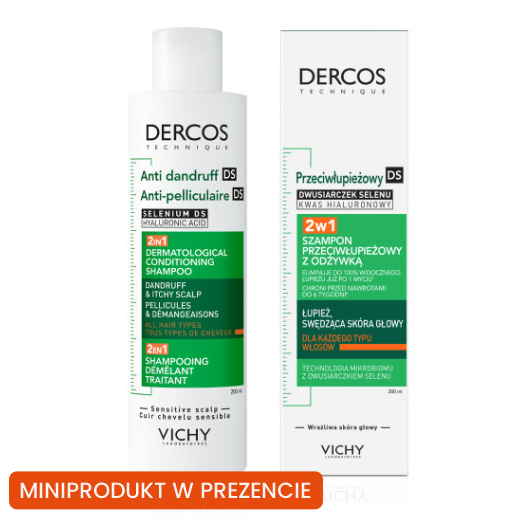 Vichy Dercos Szampon przeciwłupieżowy z odżywką 2w1 200ml PIELĘGNACJA WŁOSÓW Vichy Dercos Szampon przeciwłupieżowy z odżywką 2w1 200ml PIELĘGNACJA WŁOSÓW