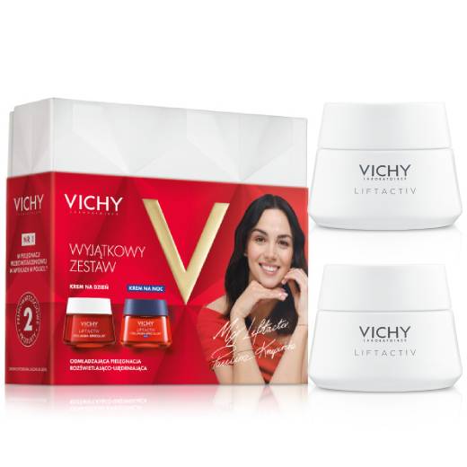 Vichy Liftactiv Coollagen Specialist Ujedrniający krem na dzień 50m + Rozświetlający krem na noc 50ml