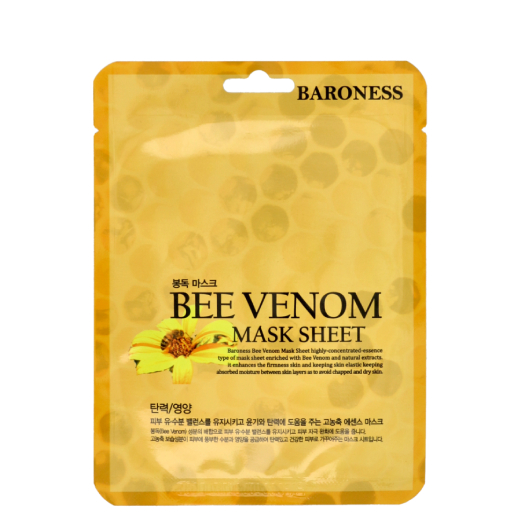 BARONESS Odmładzająco-ujędrniająca maska w płachcie do twarzy z jadem pszczelim 21g