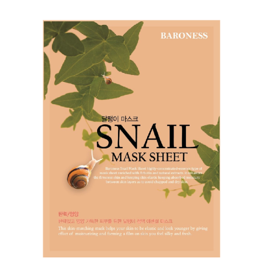 BARONESS Ujędrniająco-nawilżająca maska w płachcie ze śluzem ślimaka 21g